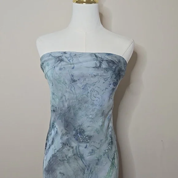 ASOS Strapless Maxi Dress – Size 10, NWT Watercolor Fairycore Mermaidcore HOCO - Picture 2 of 7